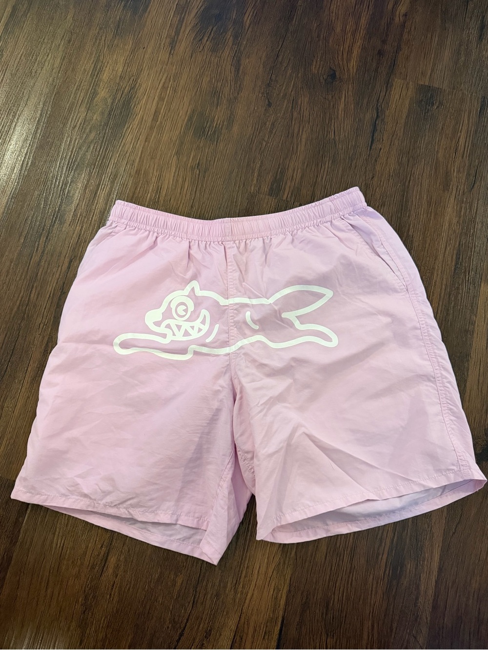 Icecream Men’s Pink Running Dog Drawstring Swim Shorts